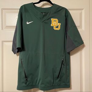Men's Nike Green BU Athletics Authentic CollectionShortSleeve Hot PulloverJacket